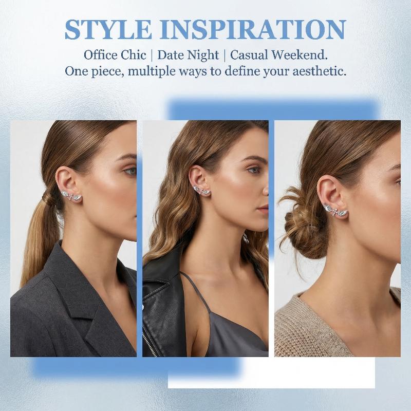 Angel Wings Cross Earrings Lux - Luxury Lifestyle Party review and price