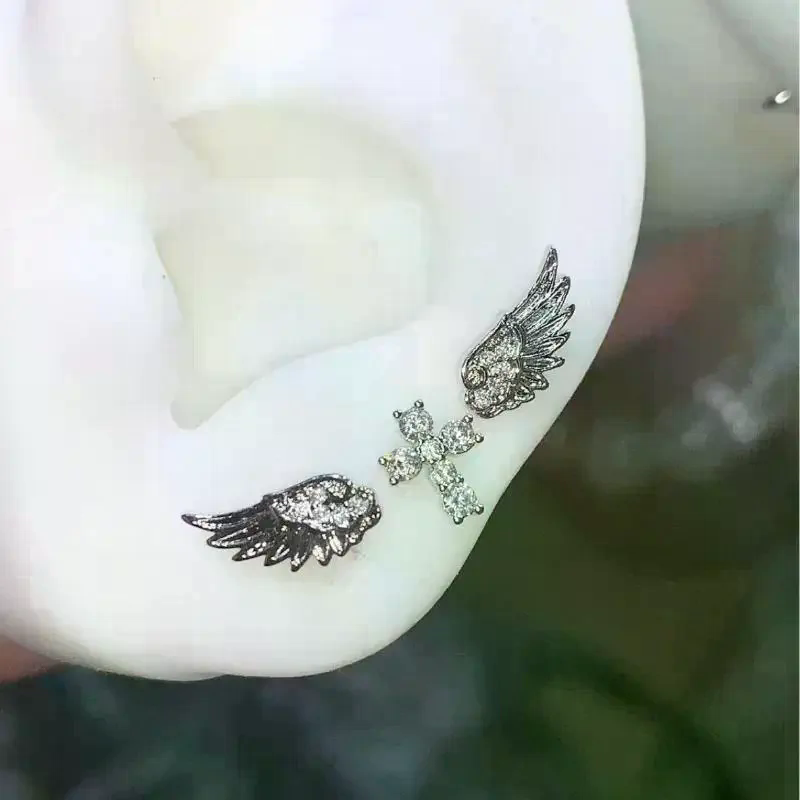 Angel Wings Cross Earrings Lux - Luxury Lifestyle Party review and price